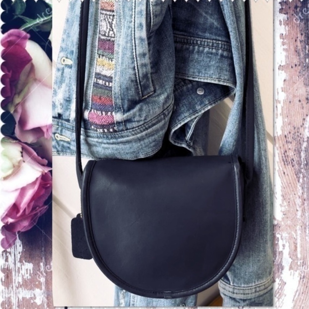 VINTAGE COACH BLACK LEATHER CROSSBODY MINI BAG 9825 - Picture 9 of 17